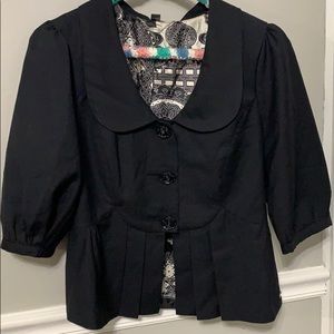 Black 3/4 Sleeve Blazer